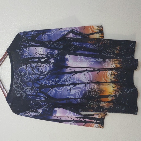 SLIGHTLY USE HALLOWEEN 3/4 SLEEVE SHIRT SIZE L (12/14) LIGHTWEIGHT - Picture 8 of 10